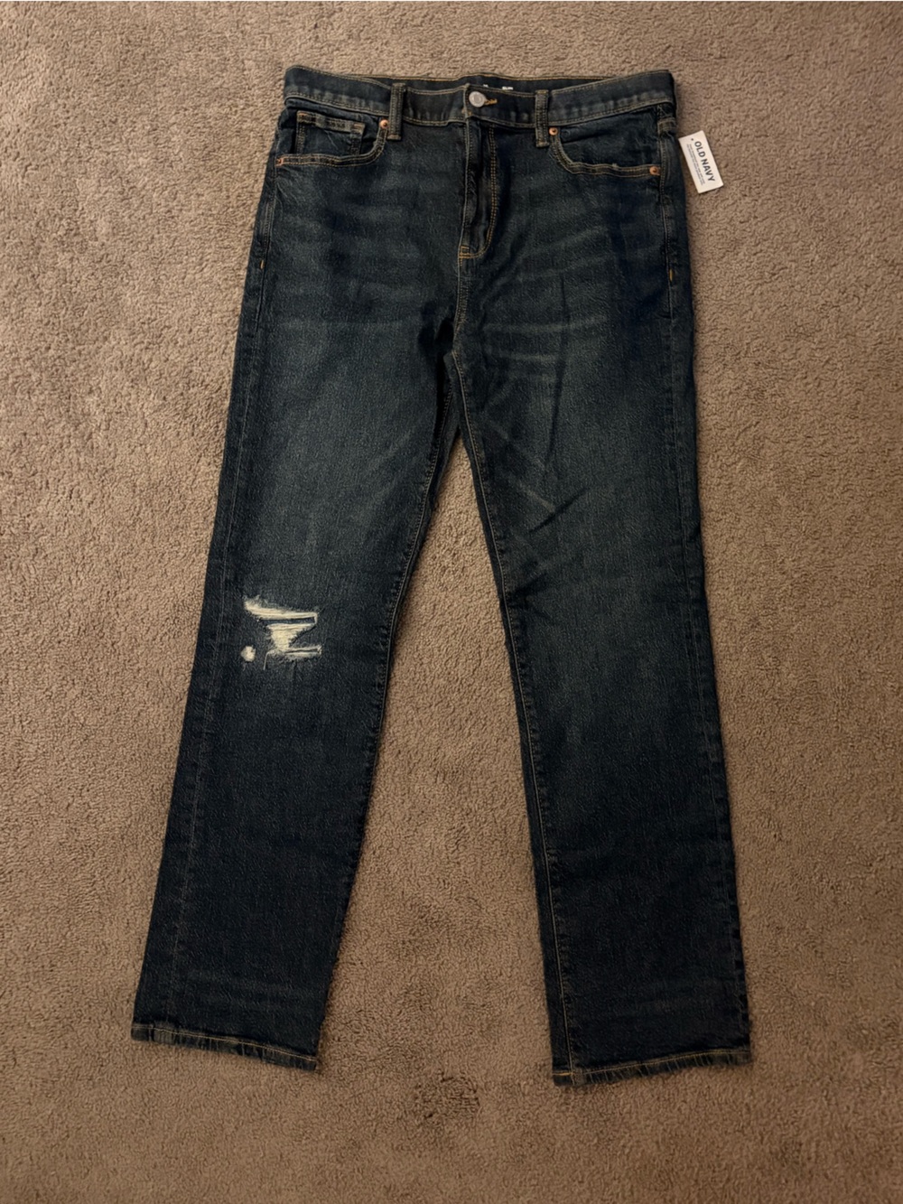 Old Navy Dark Blue Distressed Kids Jeans